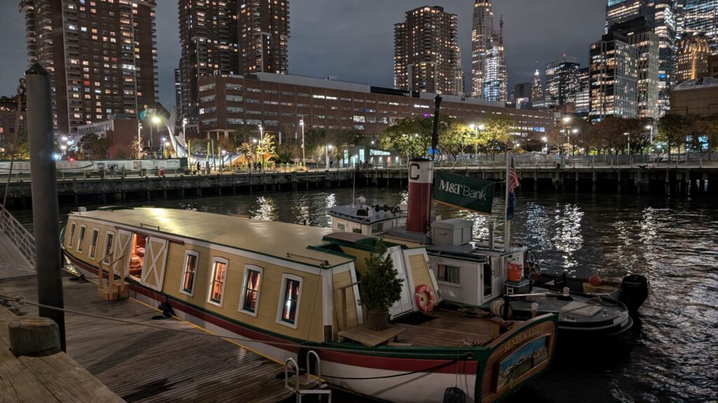 The Seneca Chief in NYC at night
